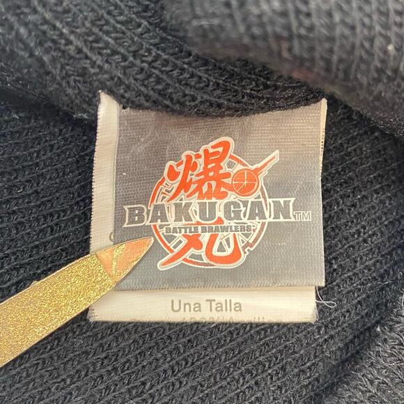 BAKUGAN BATTLE BRAWLERS Unisex Beanie Blk/Red SzOS Y2K Cosplay Kooky Cozy Grunge - Picture 4 of 8